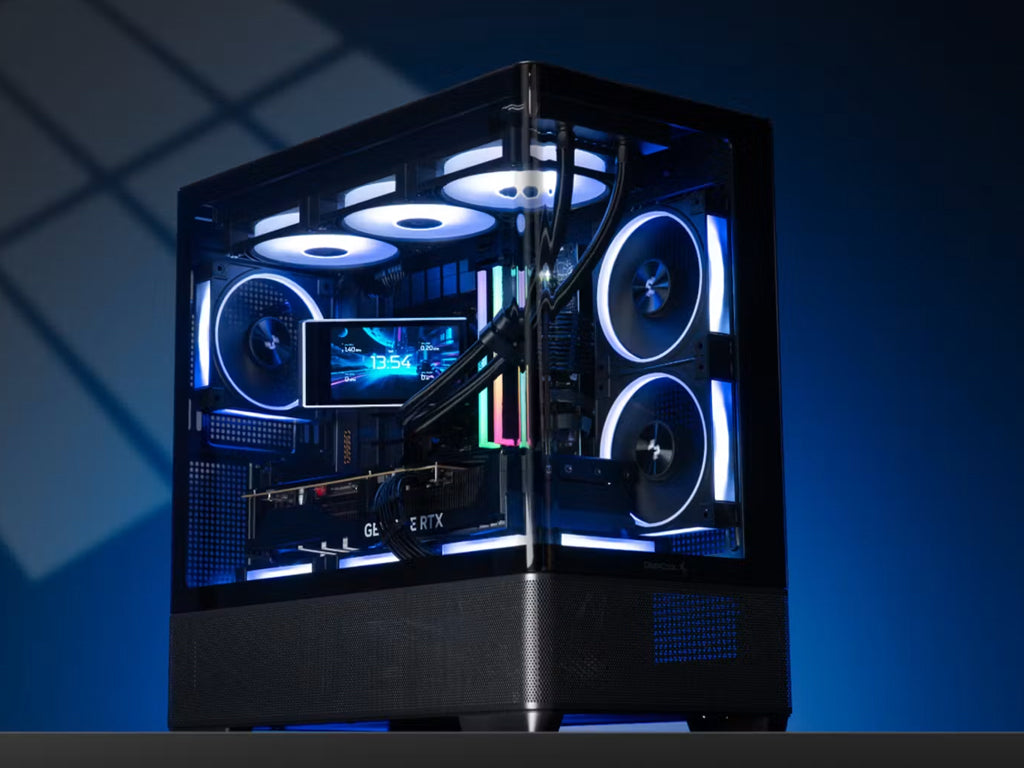 Komplet za tekočinsko hlajenje AIO Liquid Cooler DeepCool LT360 VISION, 360mm, LCD, ARGB, črn