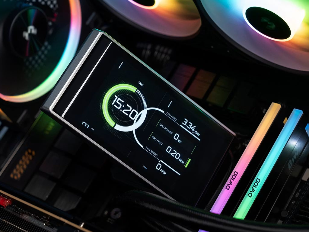 Komplet za tekočinsko hlajenje AIO Liquid Cooler DeepCool LT360 VISION, 360mm, LCD, ARGB, črn
