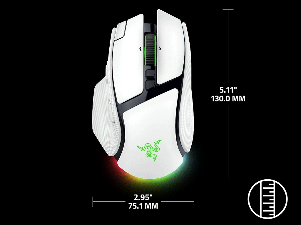 Miška Razer Basilisk V4 Pro, bela