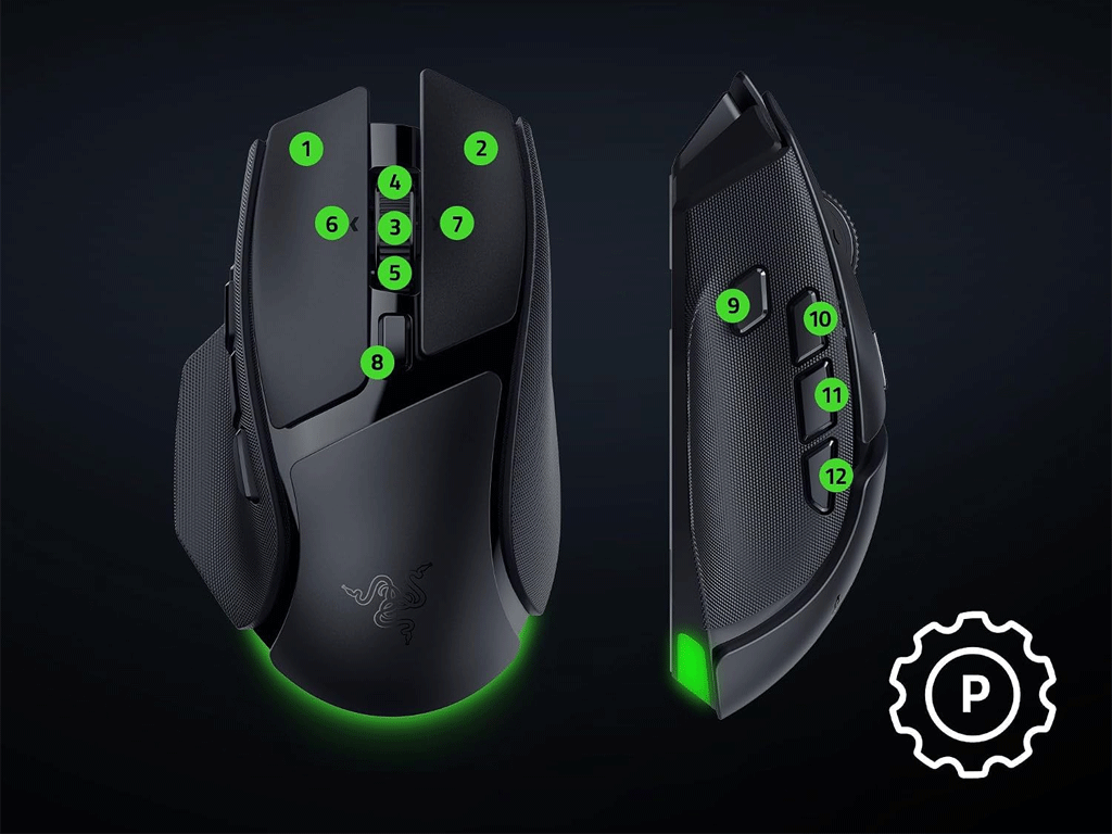 Miška Razer Basilisk V4 HyperSpeed, črna
