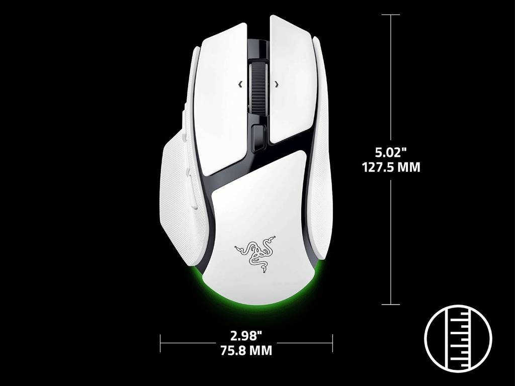 Miška Razer Basilisk V4 HyperSpeed, bela