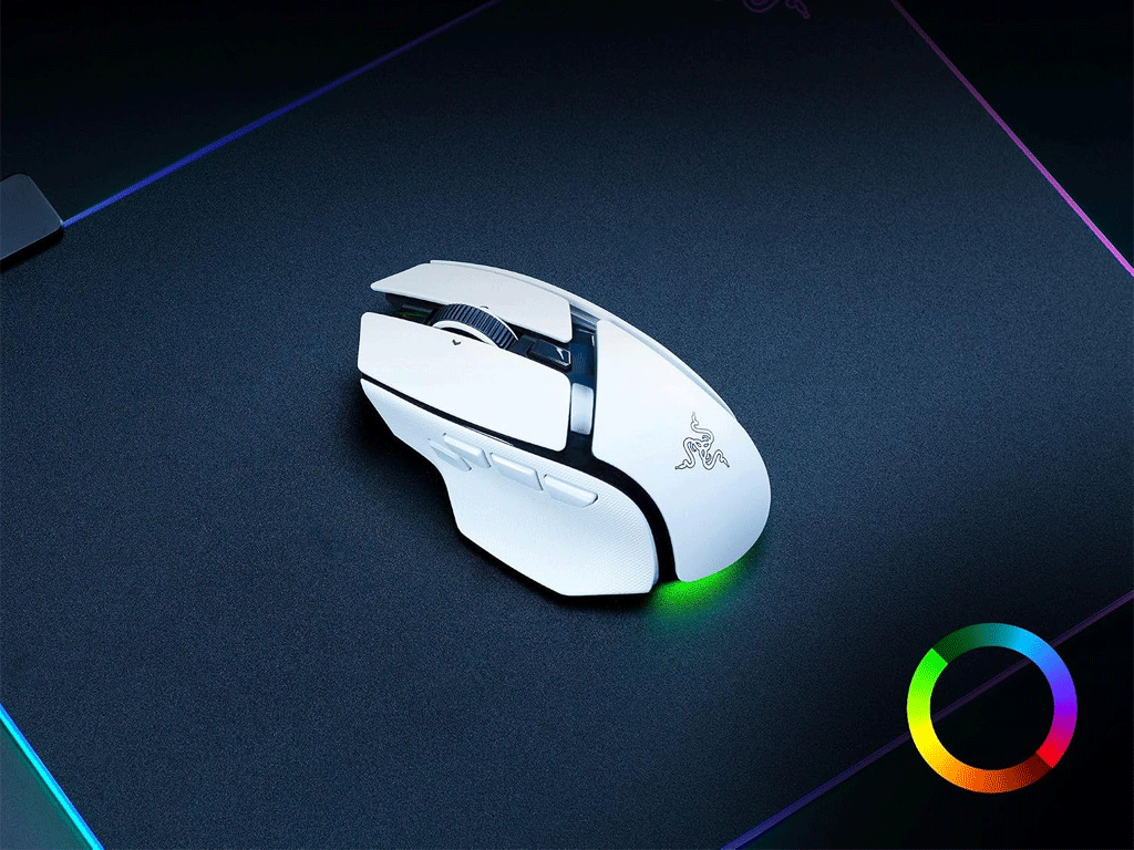 Miška Razer Basilisk V4 HyperSpeed, bela
