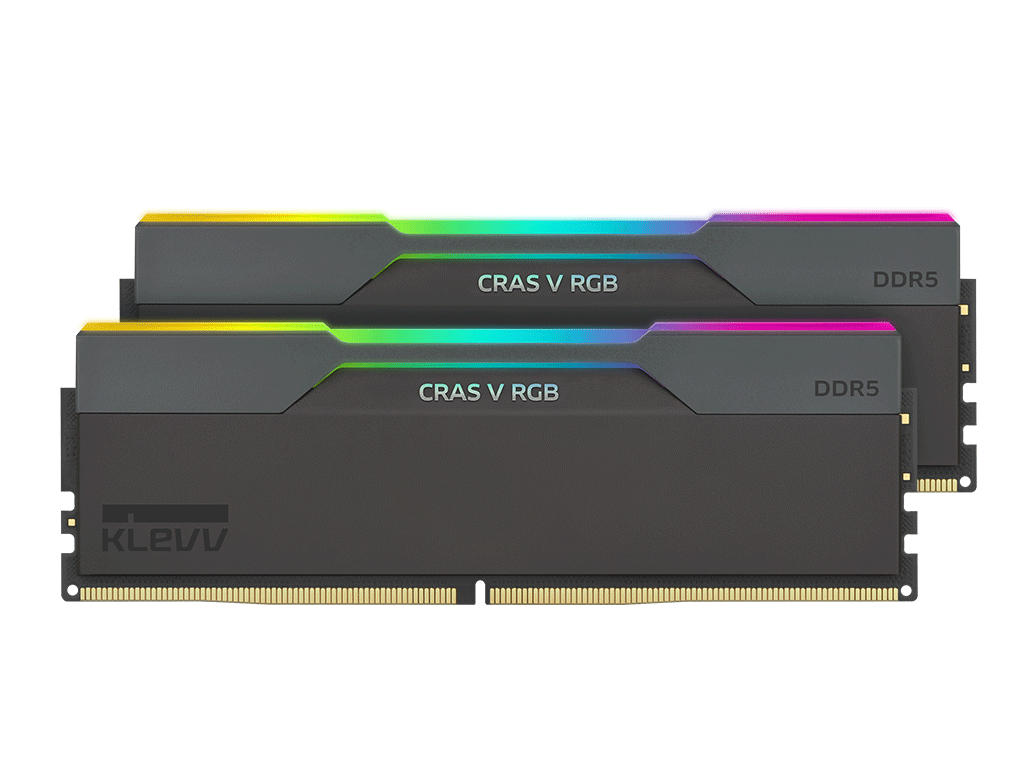 RAM DDR5 64GB Kit (2x32GB) 6000MT/s CL30 1.35V, Klevv Cras V RGB, črn, EXPO/XMP