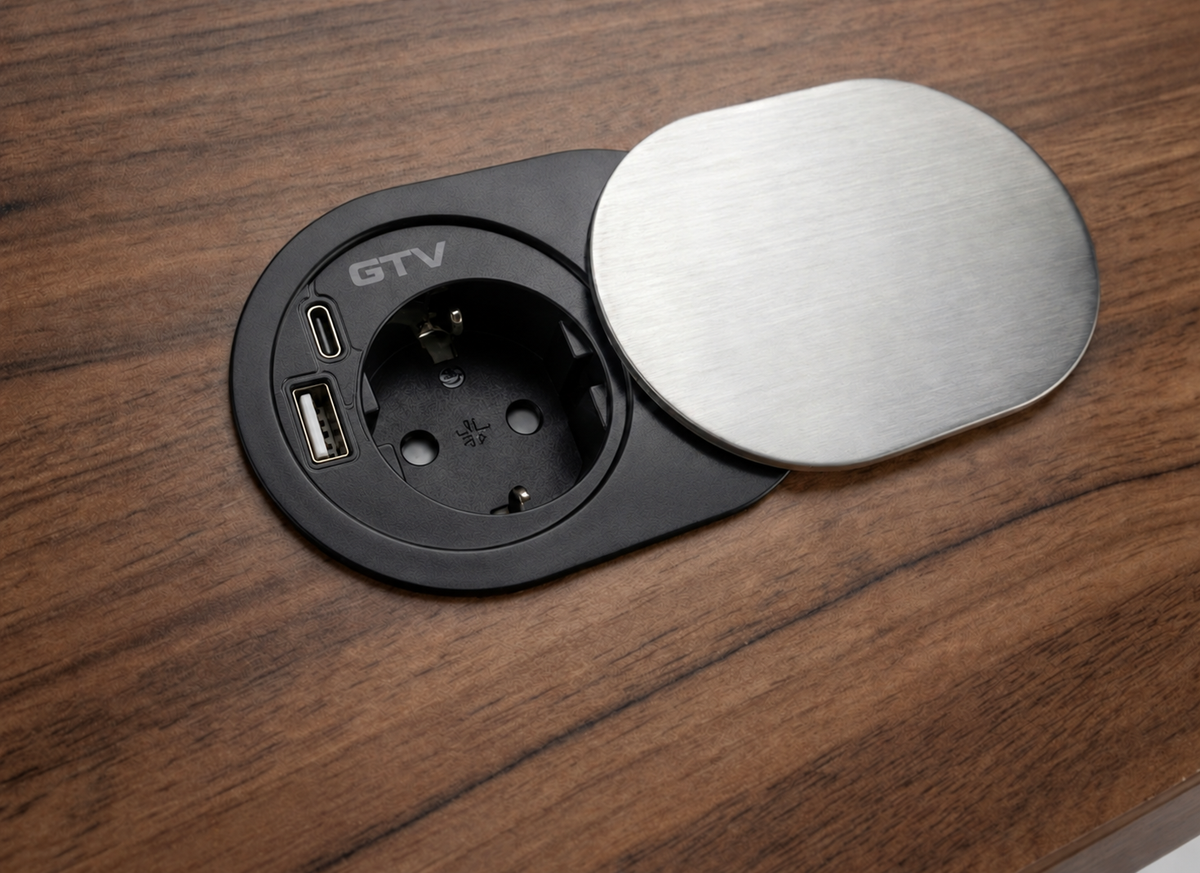 Skrita vtičnica GTV | 1x Vtičnica 1x USB c | AE-BPW1S1UCH-51N