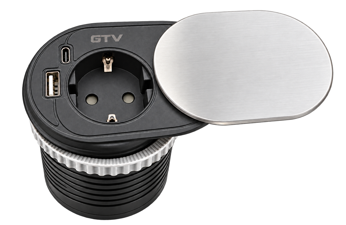 Skrita vtičnica GTV | 1x Vtičnica 1x USB c | AE-BPW1S1UCH-51N