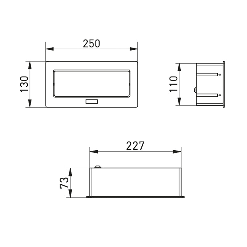 Vgradna vtičnica SOFT GTV | gumb za pult, mizo | 2x vtičnica | 2x usb SREBRNA AE-PBSUC2GS-53