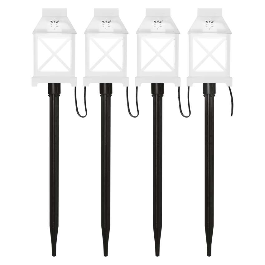 LED dekoracija – svetleče vbodne laterne, zunanje in notranje, hladna bela