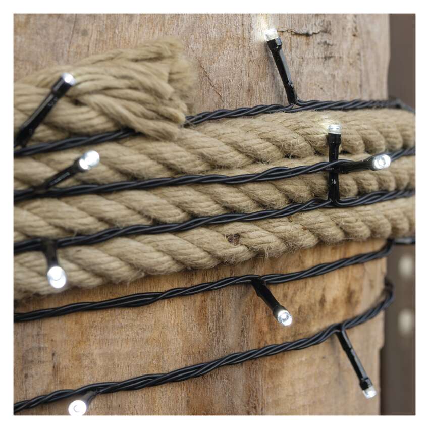 Osnovni komplet za povezovalne verige Standard, 10 m, zunanji, hladna bela, časovnik