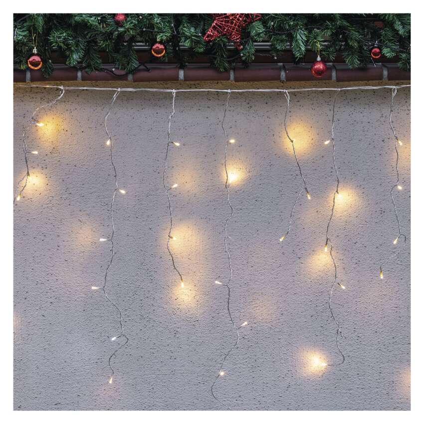 Standard LED povezovalna veriga utripajoča – ledene sveče, 2,5 m, zun., topla/hladna bela