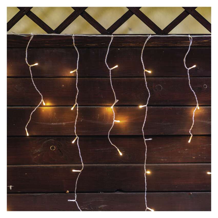 Standard LED povezovalna veriga utripajoča – ledene sveče, 2,5 m, zun., topla/hladna bela
