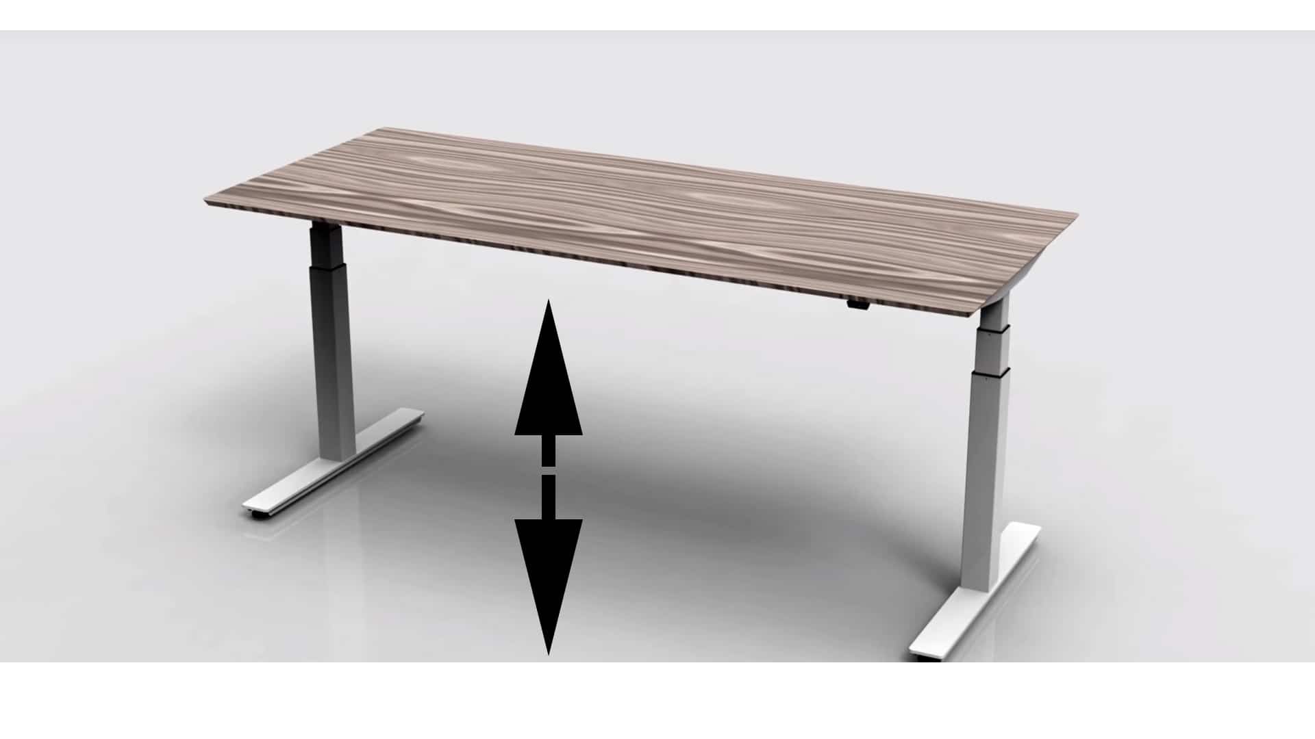 Višinsko nastaviljivo podnožje za mizo