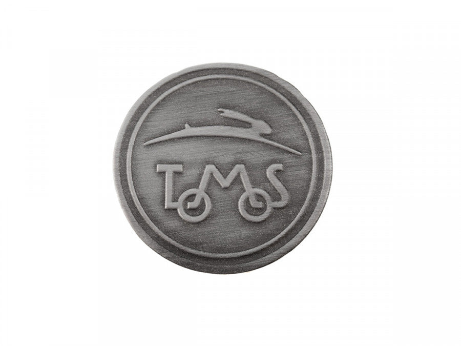 Nalepka Tomos Logo Okrogla Fi50mm RealMetal® SREBRNA METAL