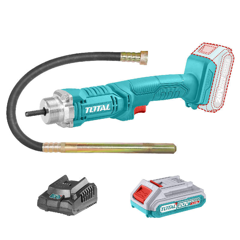 Akumulatorski betonski vibrator, 2300rpm/20V/2.0Ah-7.5Ah/P20S (TCVLI2023011) TOTAL