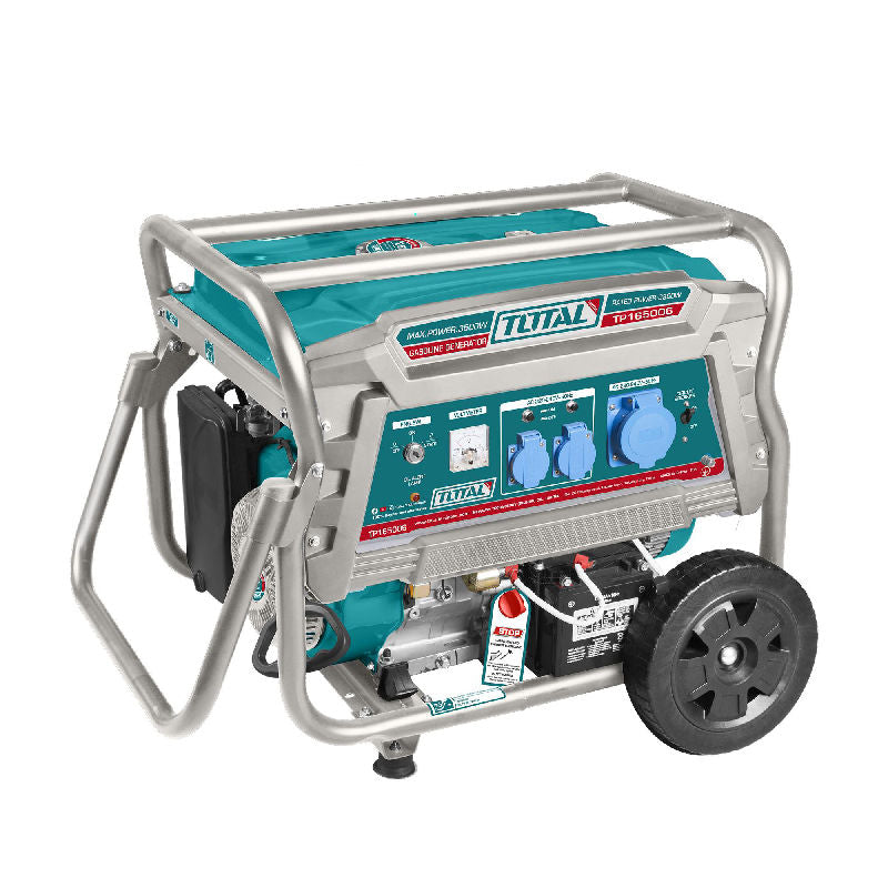 Generator bencinski 6,5KW, 25L/15hp/9hours/3000rpm, serija INDUSTRIAL (TP165006) TOTAL