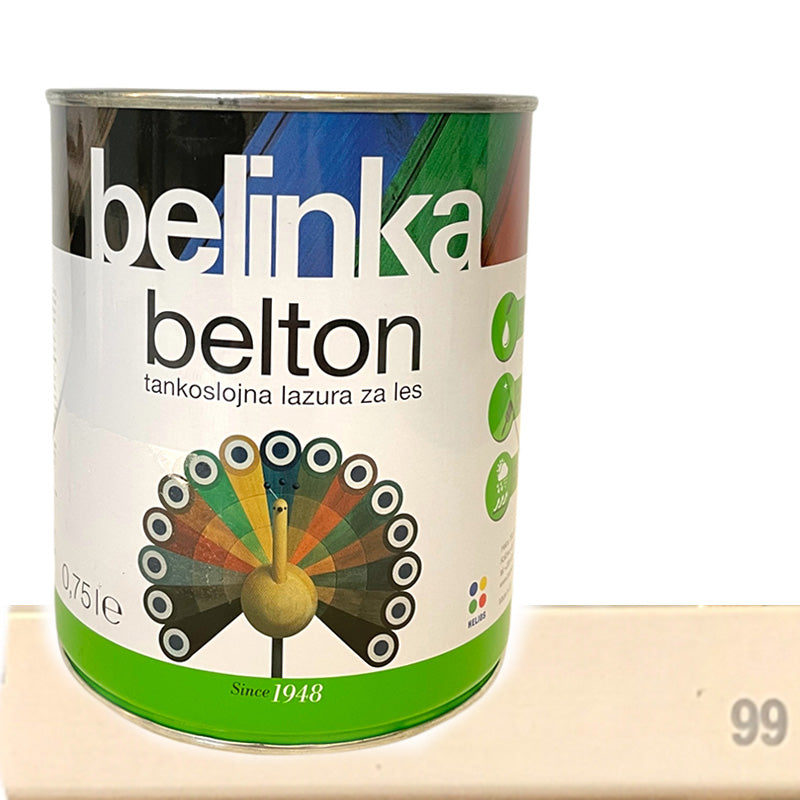 Belton tankoslojna lazura za les - 99 Bela