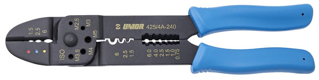 UNIOR KLEŠČE ZA KABELSKE KONTAKTE Art.425/4A 240 mm (1,5-6 mm2) (601136)