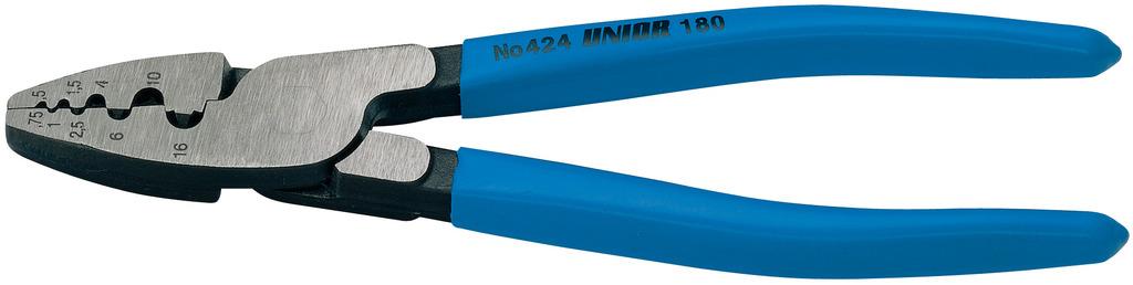 UNIOR KLEŠČE ZA KABELSKE KONTAKTE Art.424/4P 180 mm (0,25-16 mm2) (607950)