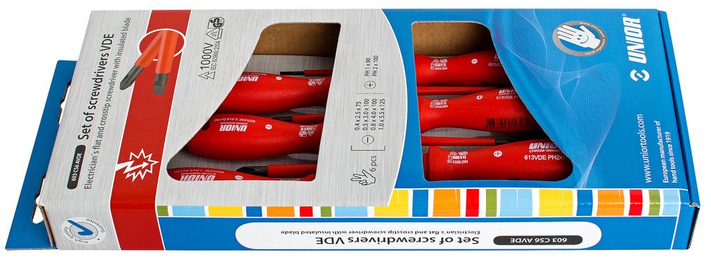 Unior izvijači ploščato križni VDE Art.603CS6AVDE 4x PL/2x PH (617655)