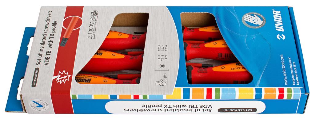 Unior izvijači TORX VDE TBI Art.621CS6VDETBI TX 10-TX 30 (617049)