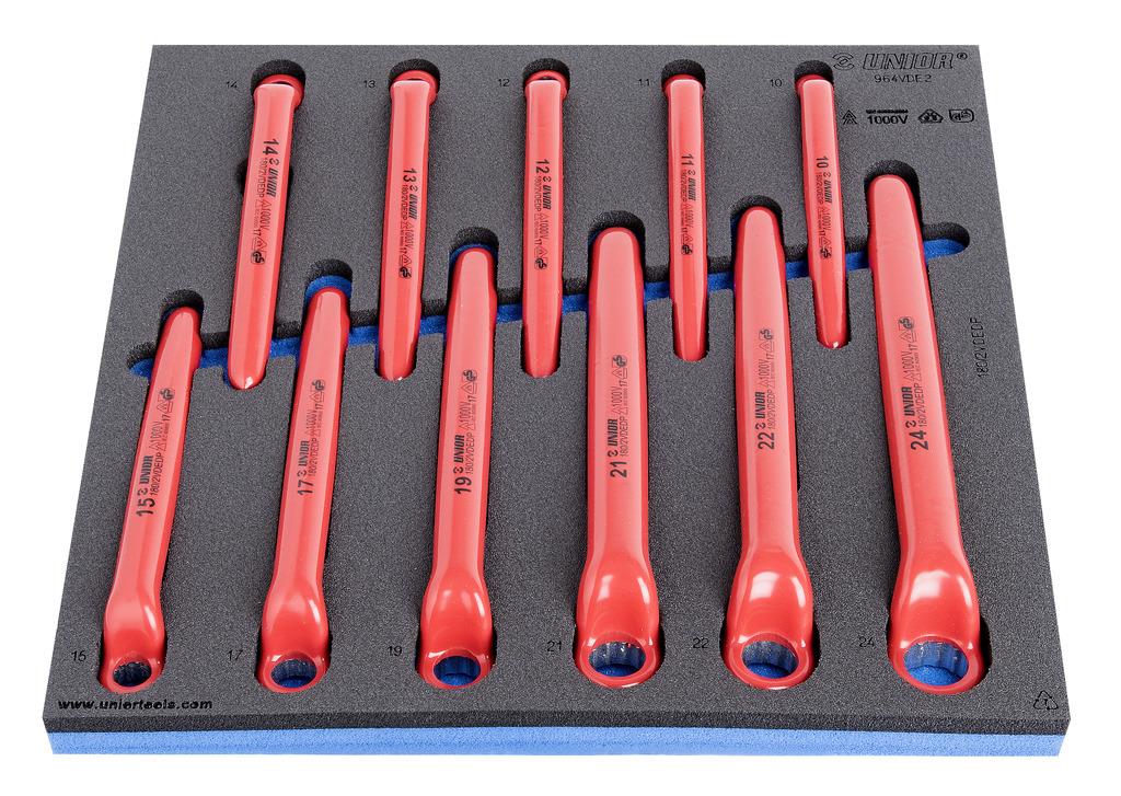 Unior ključi obročni VDE v sos vložku Art.964VDE2 10-24 mm (621784)