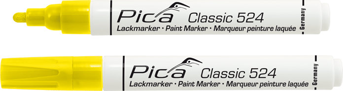 Pica MARKER INDUSTRIJSKI Okrogla konica permanent. V škt.10 kos. 2-4 mm, rumen