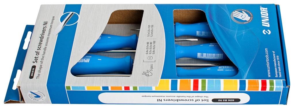 Unior izvijači ploščati Art.606B5NI 5x PL (617033)