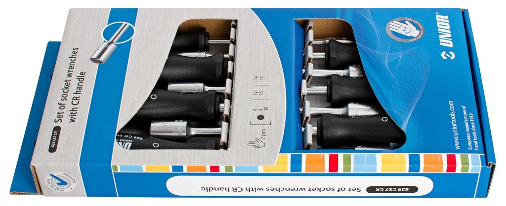 Unior ključi nasadni z ročajem CR Art.629CS7CR 6-17 mm (617032)