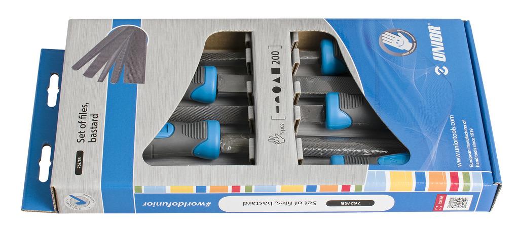 UNIOR PILE GROBE Z ROČAJEM V KARTONU Art.762/5B 200 mm/5 kos (612929)