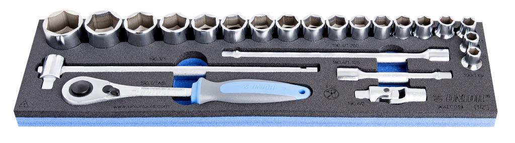 Unior ključi nasadni 1/2" v sos vložku Art.964ECO19 10-32 mm (621294)