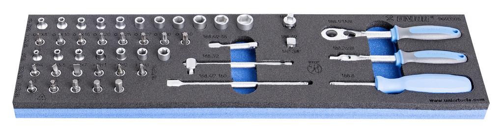 Unior ključi nasadni 1/4" v sos vložku Art.964ECO5 4-13 mm (621290)