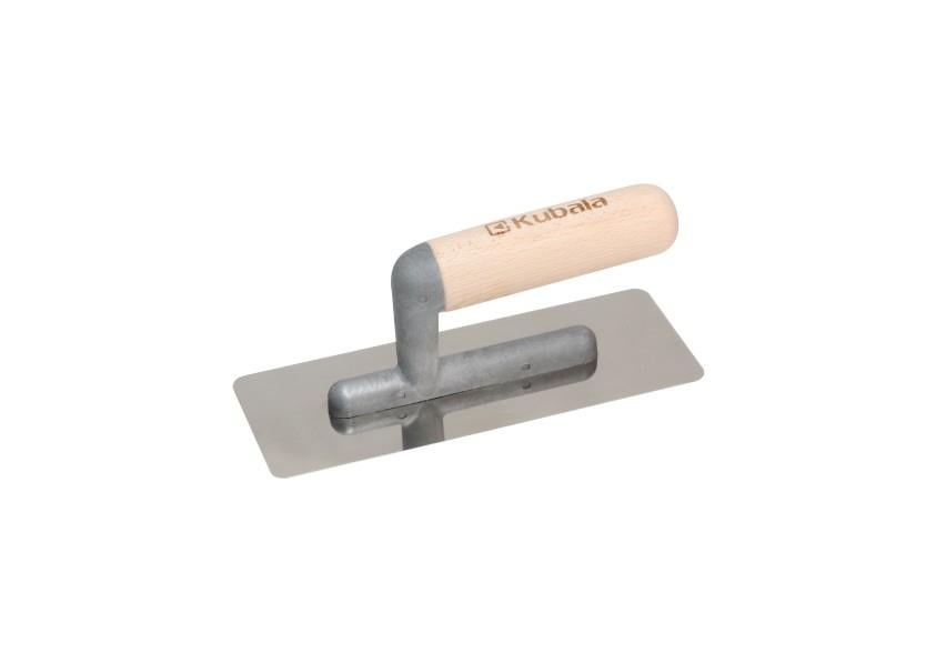 KUBALA GLADILKA ZIDARSKA Lesen ročaj, trapezna oblika, INOX. 75x95x240 mm