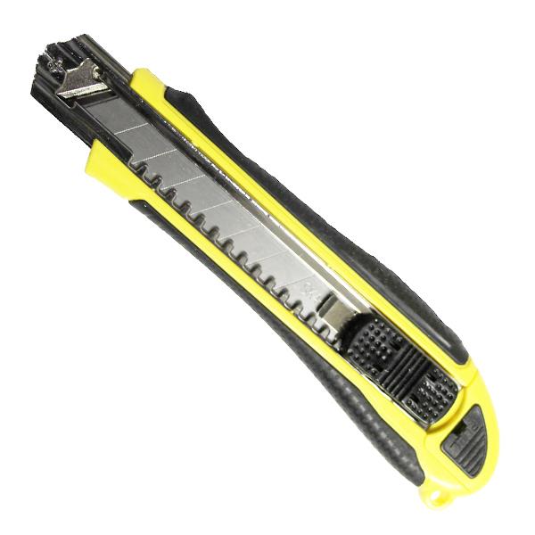 POPAR NOŽ UNIVERZALNI ŠIROKI Ročaj gumiran, 3 dodatna rezila, POPAR. 18 mm