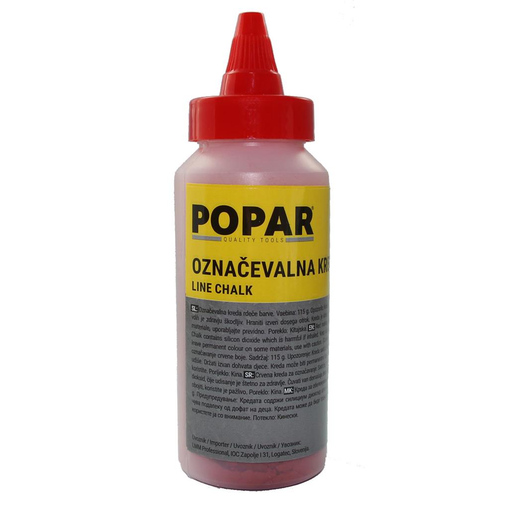 POPAR KREDA MARKIRNA V plastenki, POPAR. 500 g, rdeča