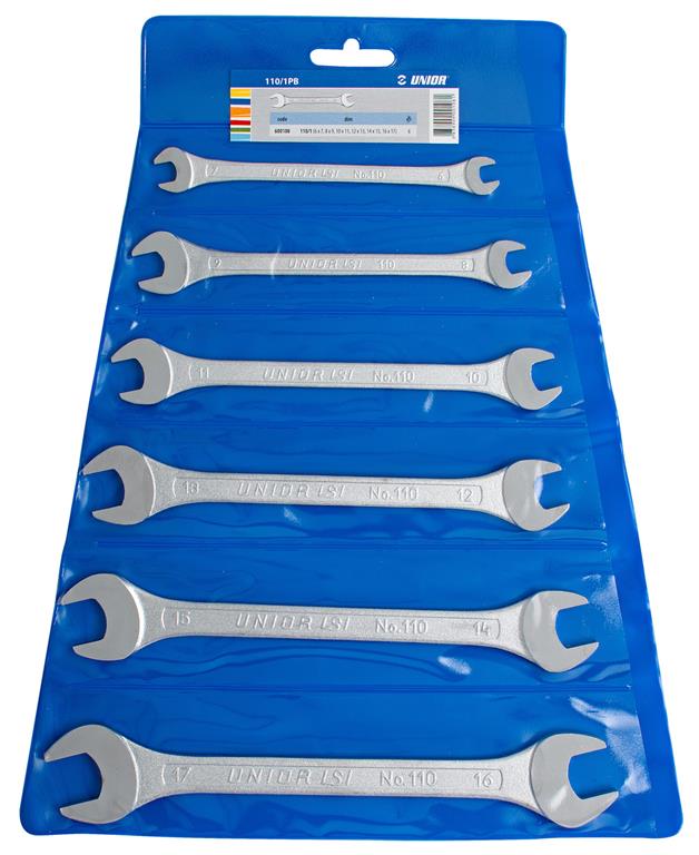 Unior ključi viličasti V pvc etuiju Art.110/1PB 6-17 mm (600108)