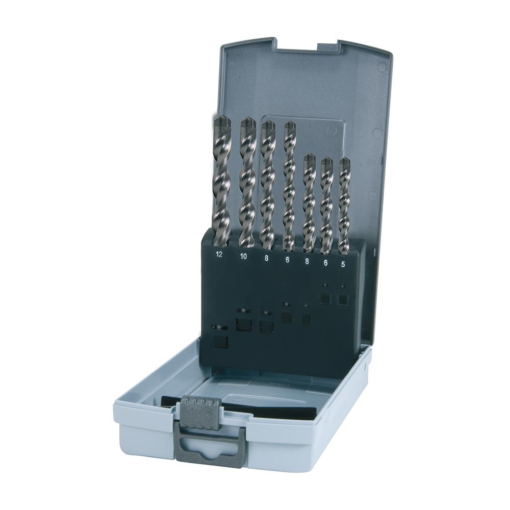 RUKO SVEDRI UDARNI SDS-plus Trirezni, PVC embalaža, 7 delna grt. 5/6/8x110, 6/8/10/12x160 mm