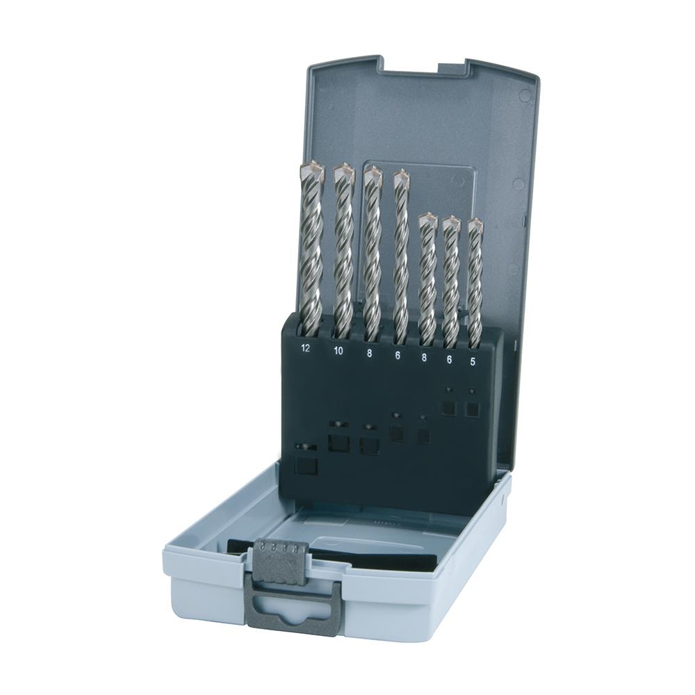 RUKO SVEDRI UDARNI SDS-plus Dvorezni, PVC embalaža, 7 delna grt. 5/6/8x110, 6/8/10/12x160 mm