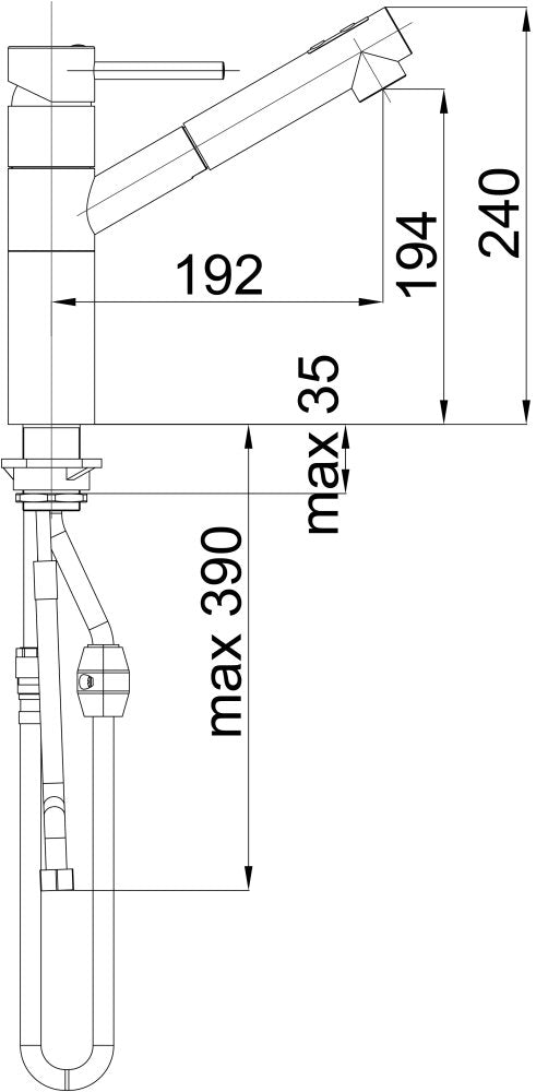 Unitas ARMATURA ZA KUHINJO - S TUŠEM Fresh f20