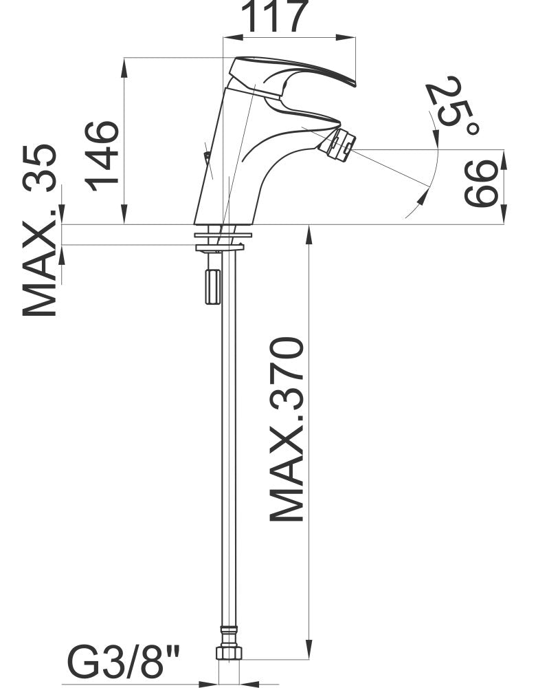 Unitas ARMATURA ZA BIDE Harmony h50