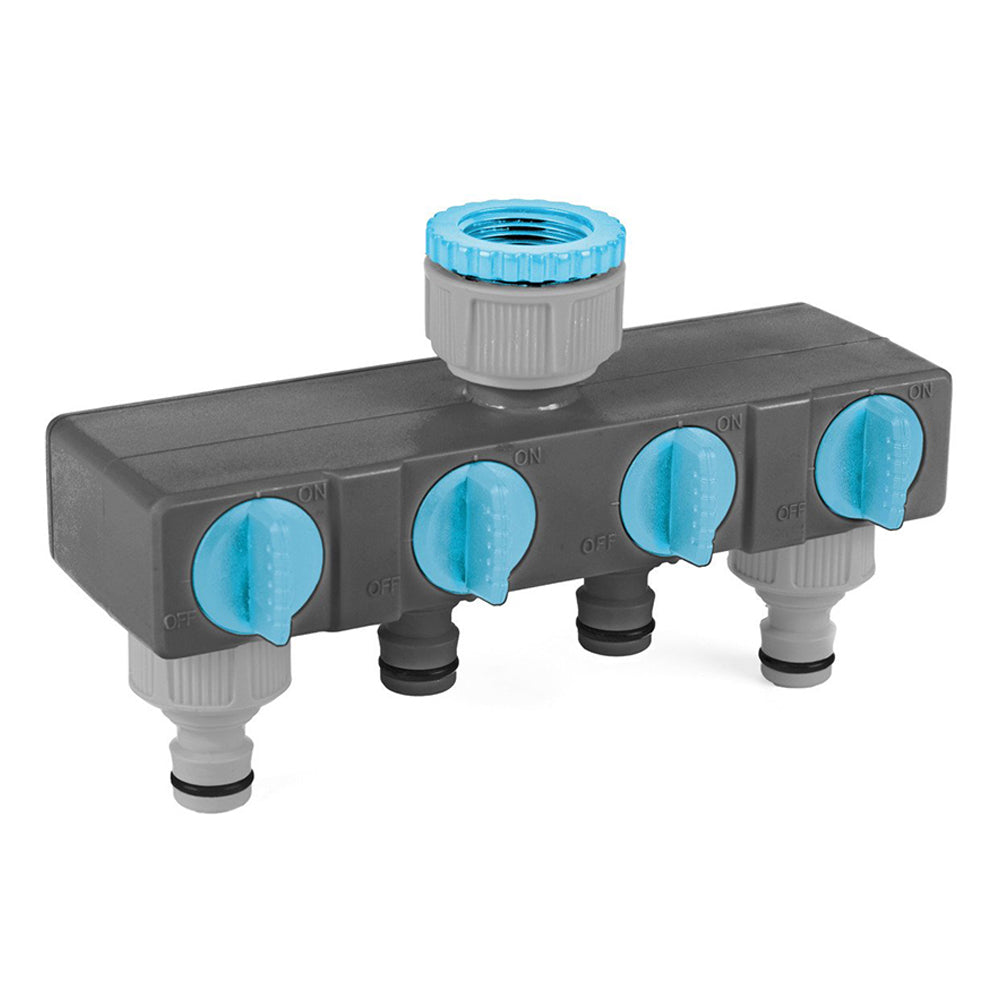 CELLFAST PRIKLJUČEK ZA PIPO Z VENTILOM IDEAL 4x priklop cevi, na kartonskem obešalu. 3/4", 1"