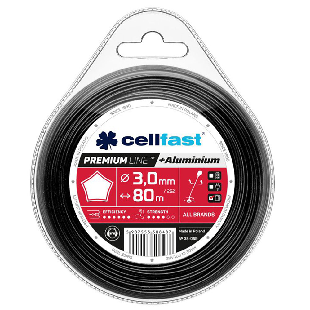 CELLFAST NITKA ZA KOSILNICO PREMIUM Najlon ojačana, zvezda. 3,0mm/80m