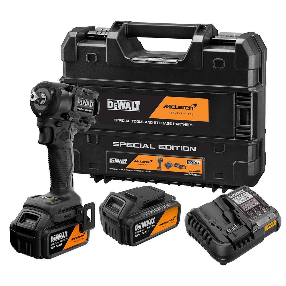 DEWALT VIJAČNIK UDARNI AKUMULATORSKI DEWALT DCF92MP2T 18 V MCLAREN. 18 V, 1/2˝, 406/610 Nm (DCF92MP2T)