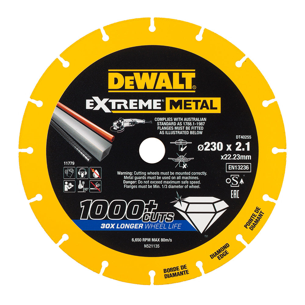 DEWALT PLOŠČA BRUSNA DIAMANTNA DEWALT DT40255 Extreme. 230x22,23x1,5 mm (DT40255)
