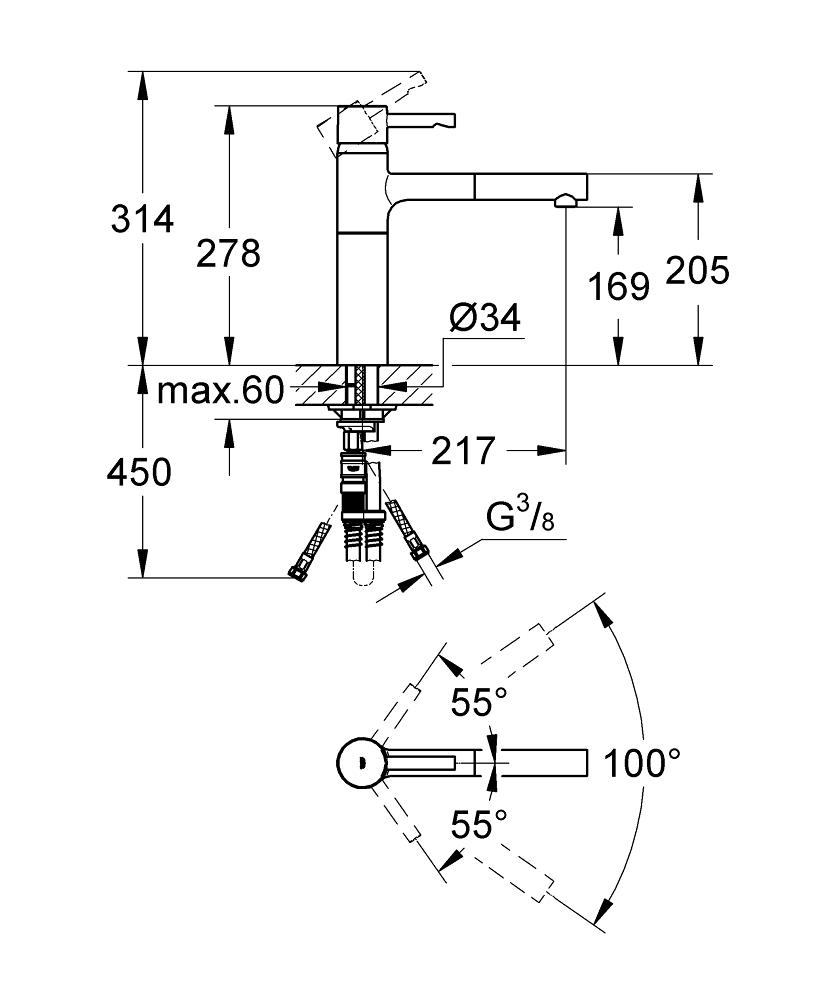 PIPA GROHE ESSENCE KUHINJSKA IZVLEČN 32171 000