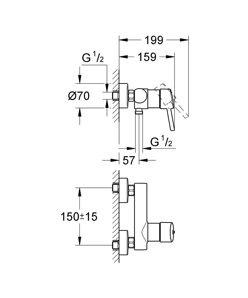 PIPA GROHE CONCETTO ZA TUŠ 32210 001
