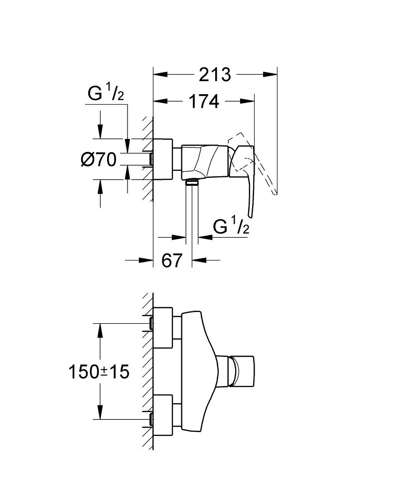 PIPA GROHE EUROPLUS ZA TUŠ 33577 001
