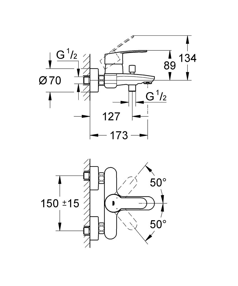 PIPA GROHE EUROSTYLE COSMO. ZA KAD 33591 002
