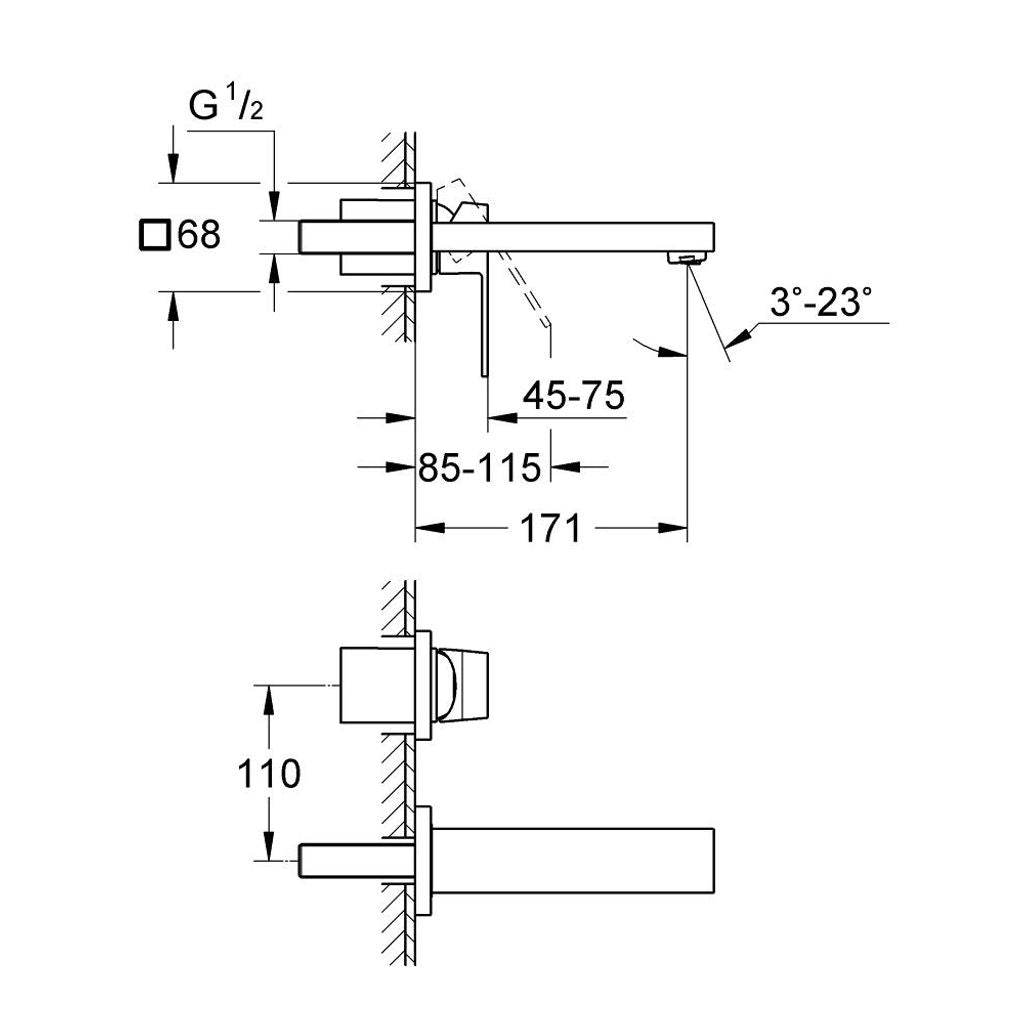 PIPA GROHE EUROCUBE UMIV. STENSKA 19895 000