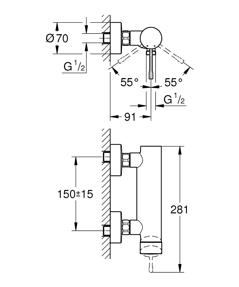 PIPA GROHE ESSENCE NEW ZA TUŠ 33636 001