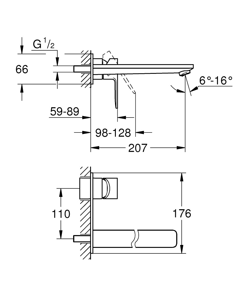 PIPA GROHE LINEARE ZA UMIV STENSKA 23444 001