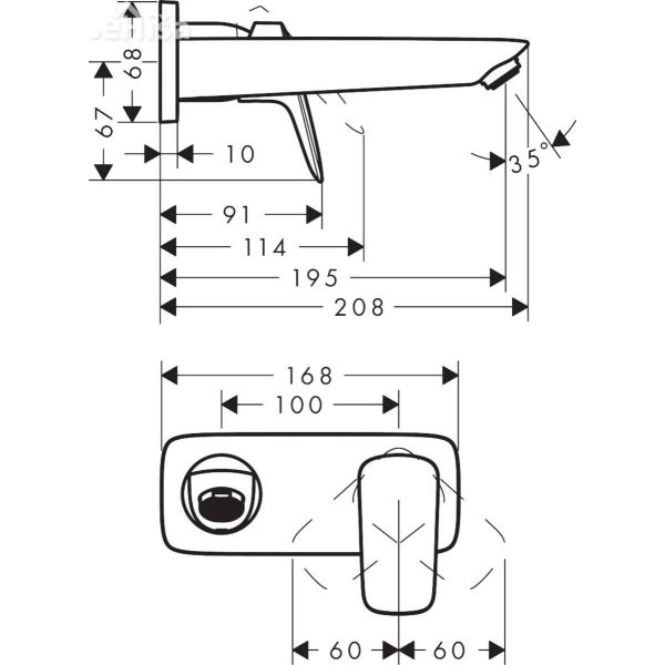 PIPA HANSGROHE LOGIS ZA UMIV. STENSKA 71220000